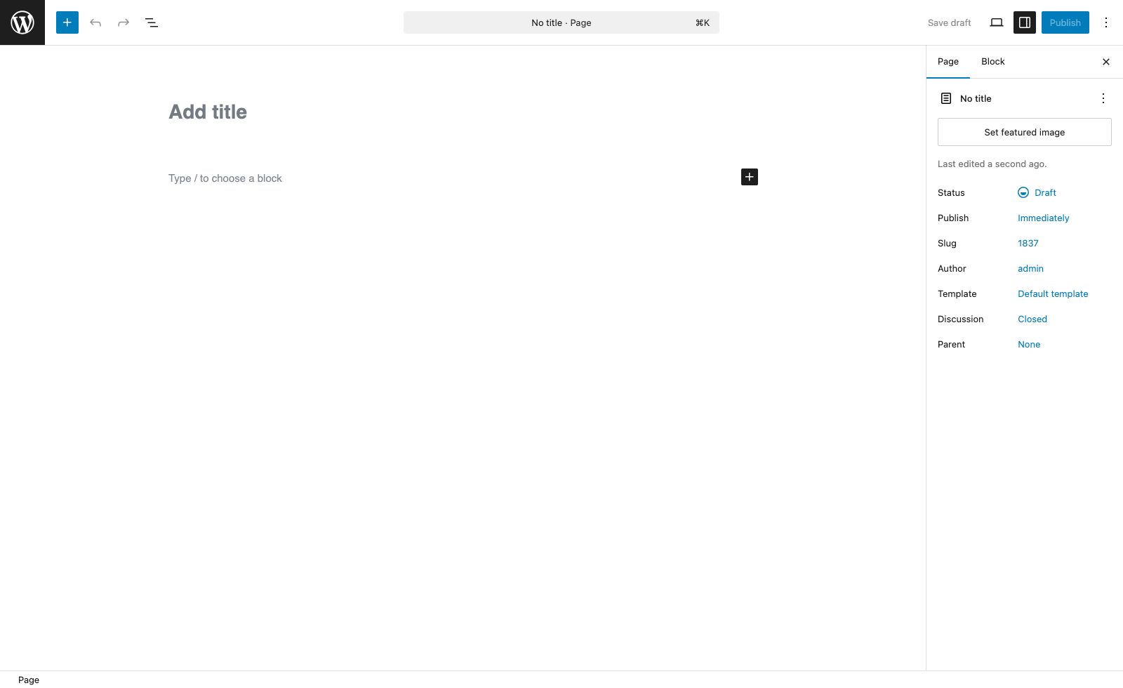 Page template selection