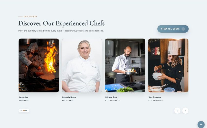 Chefs section