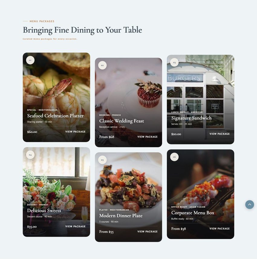 Menu Packages
