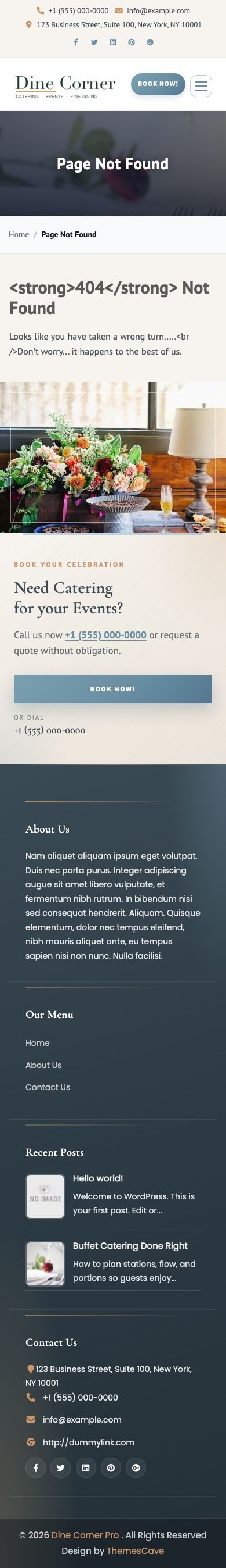 Single dish on mobile