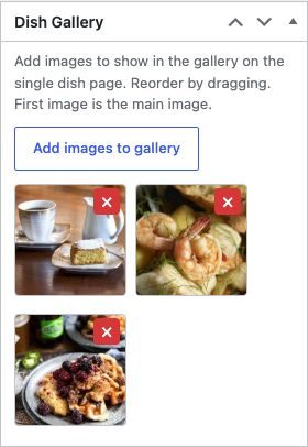 Dish gallery meta box