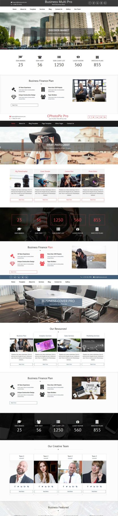 Bundle Product Business Cover Pro, Business Multi Pro and CPhotoPic Pro Theme - Image 2
