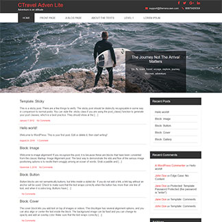 Ctravel Adven Lite Free Travel Adventure WordPress Theme template